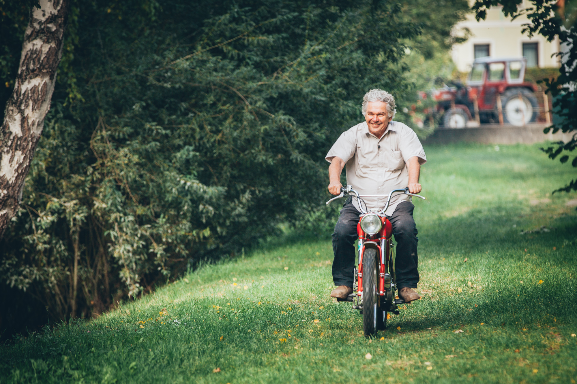 Heini on his Puch MC 50.